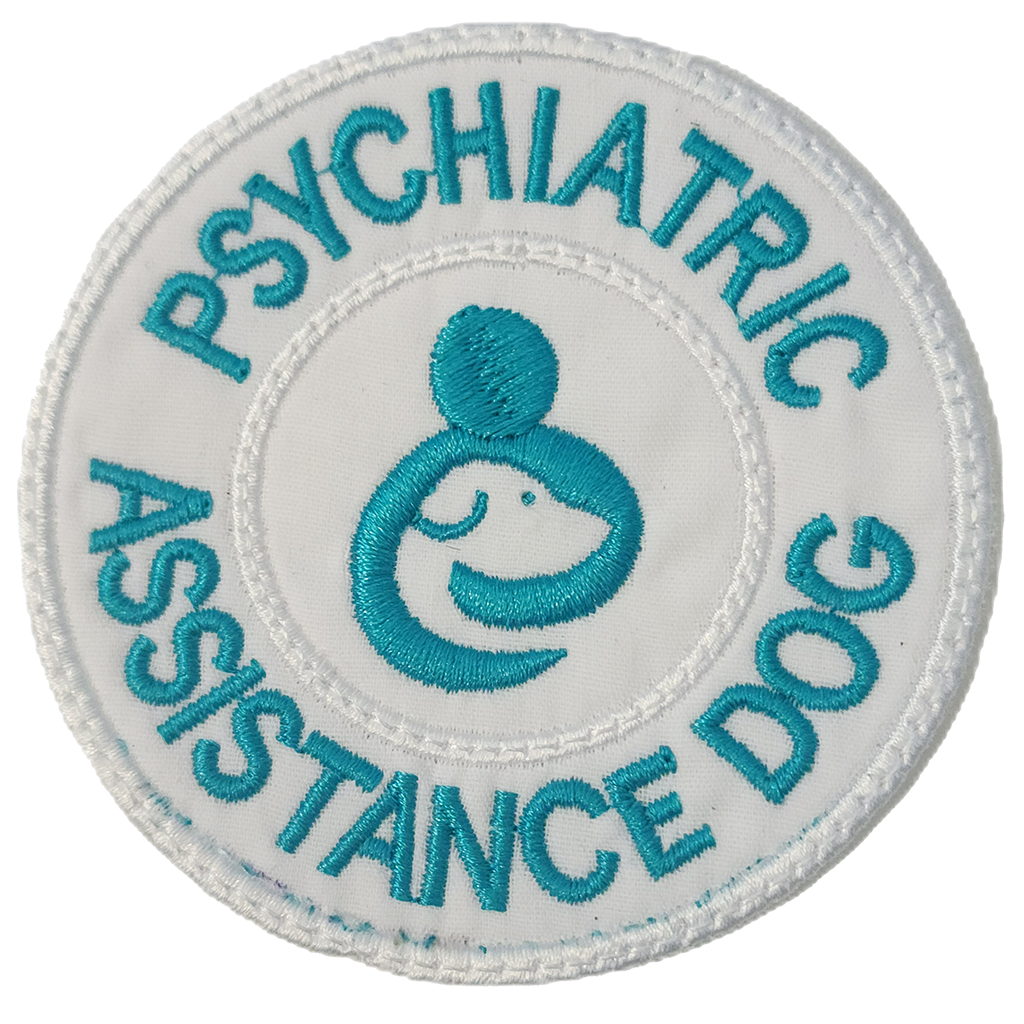PSYCHIATRIC Assistance DOG embroidered patch - 75mm