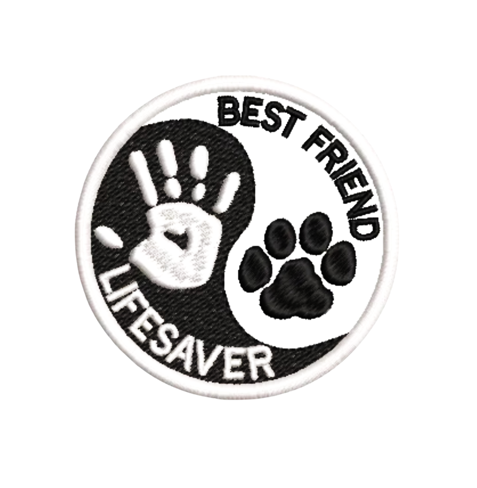 Best Friends Lifesaver embroidered patch for Assistance Dog