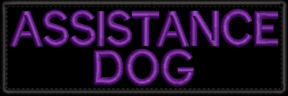 Assistance Dog embroidered patch