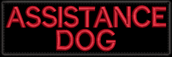 Assistance Dog embroidered patch