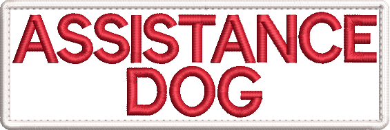Assistance Dog embroidered patch