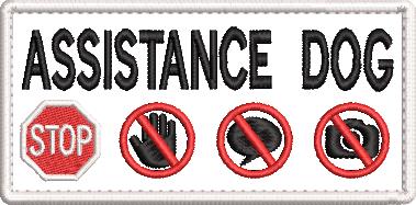 STOP with 3 Symbols embroidered patch