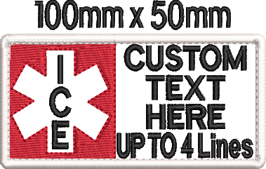 ICE Custom Words embroidered patch