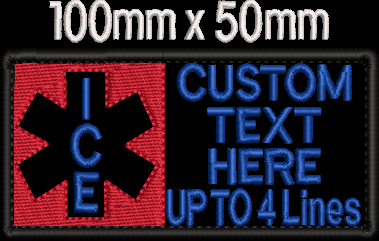 ICE Custom Words embroidered patch