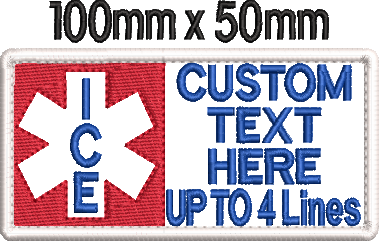 ICE Custom Words embroidered patch