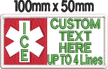 ICE Custom Words embroidered patch
