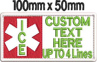 ICE Custom Words embroidered patch