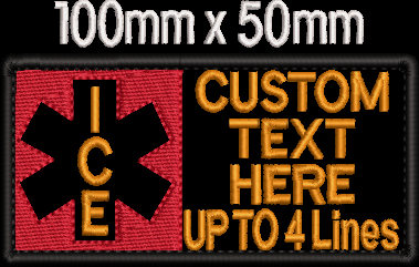ICE Custom Words embroidered patch