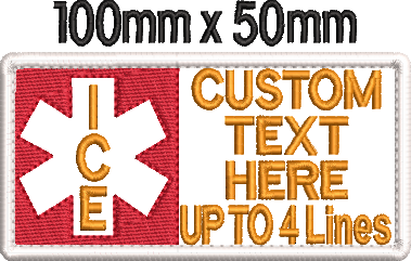 ICE Custom Words embroidered patch