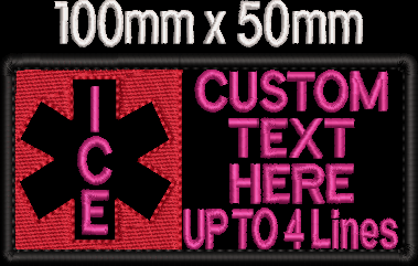 ICE Custom Words embroidered patch