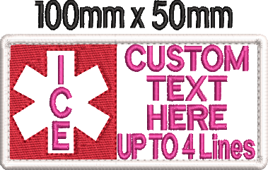 ICE Custom Words embroidered patch