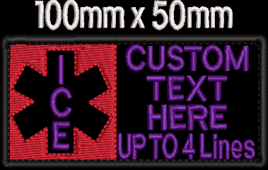 ICE Custom Words embroidered patch