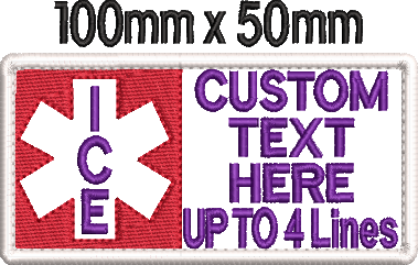ICE Custom Words embroidered patch