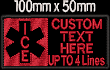 ICE Custom Words embroidered patch