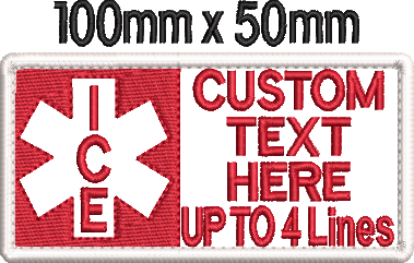 ICE Custom Words embroidered patch