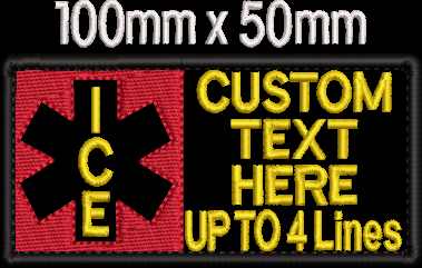 ICE Custom Words embroidered patch