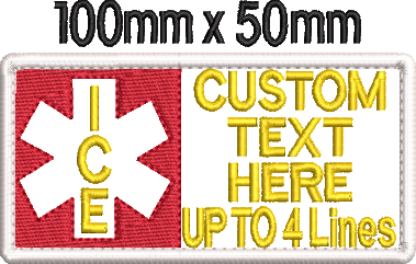 ICE Custom Words embroidered patch