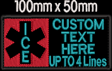 ICE Custom Words embroidered patch