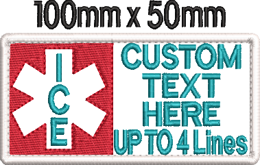ICE Custom Words embroidered patch