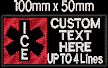 ICE Custom Words embroidered patch