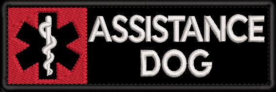 Assistance Dog with Medical Caduceus embroidered patch