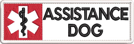 Assistance Dog with Medical Caduceus embroidered patch