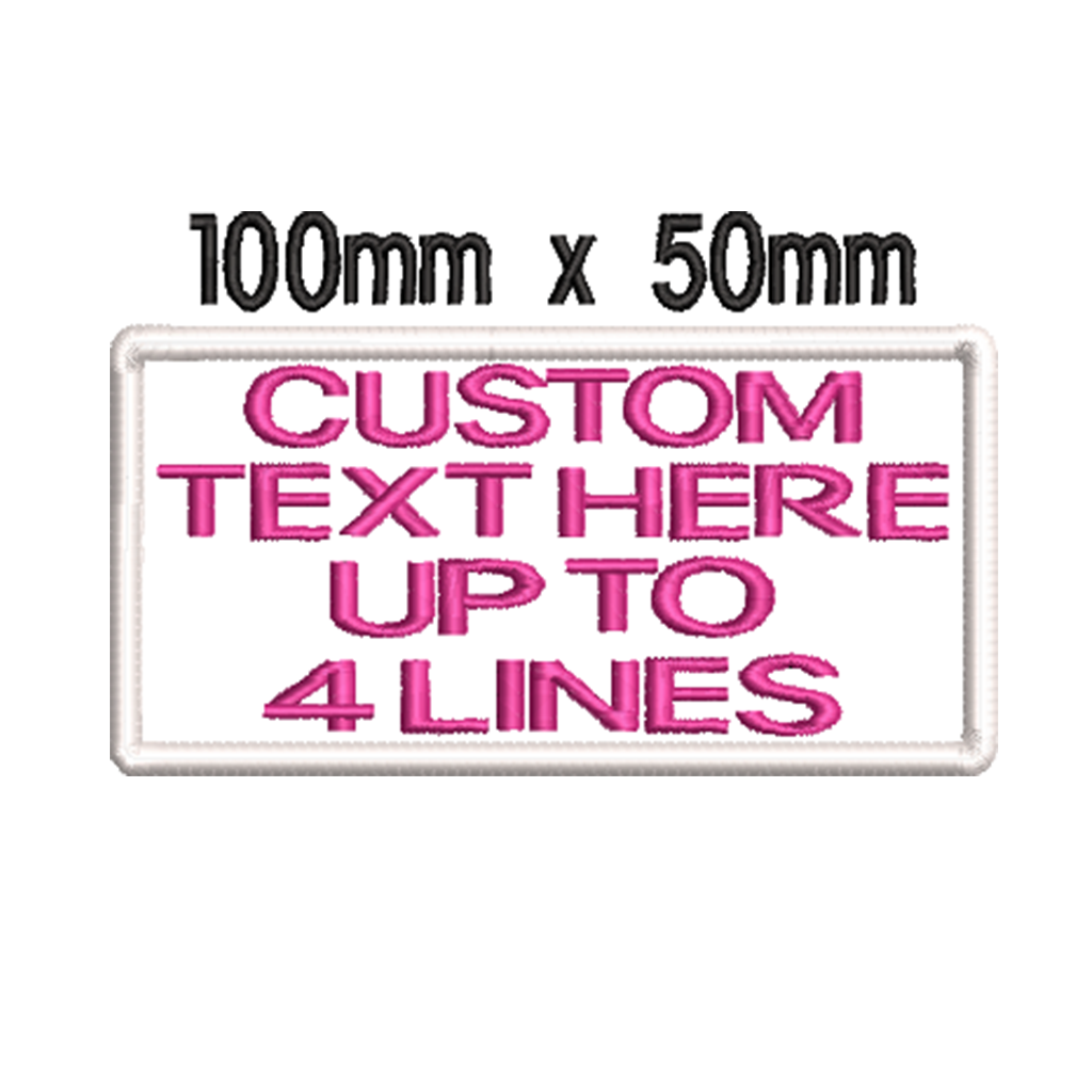 Custom embroidered patch - 150mm x 50mm
