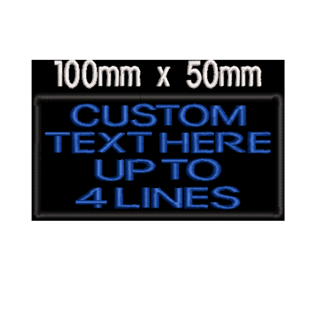 Custom embroidered patch - 150mm x 50mm