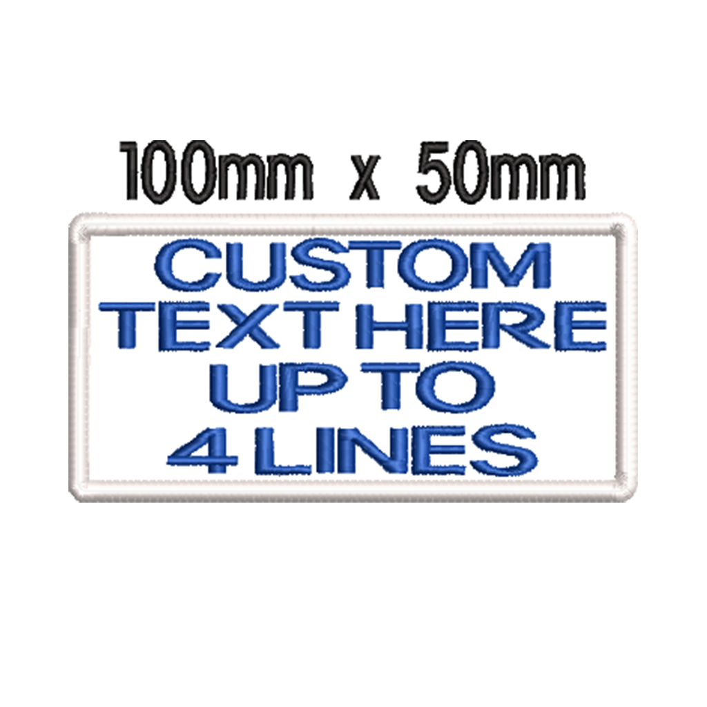 Custom embroidered patch - 150mm x 50mm