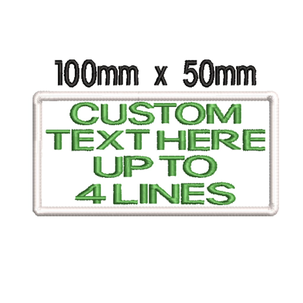 Custom embroidered patch - 150mm x 50mm