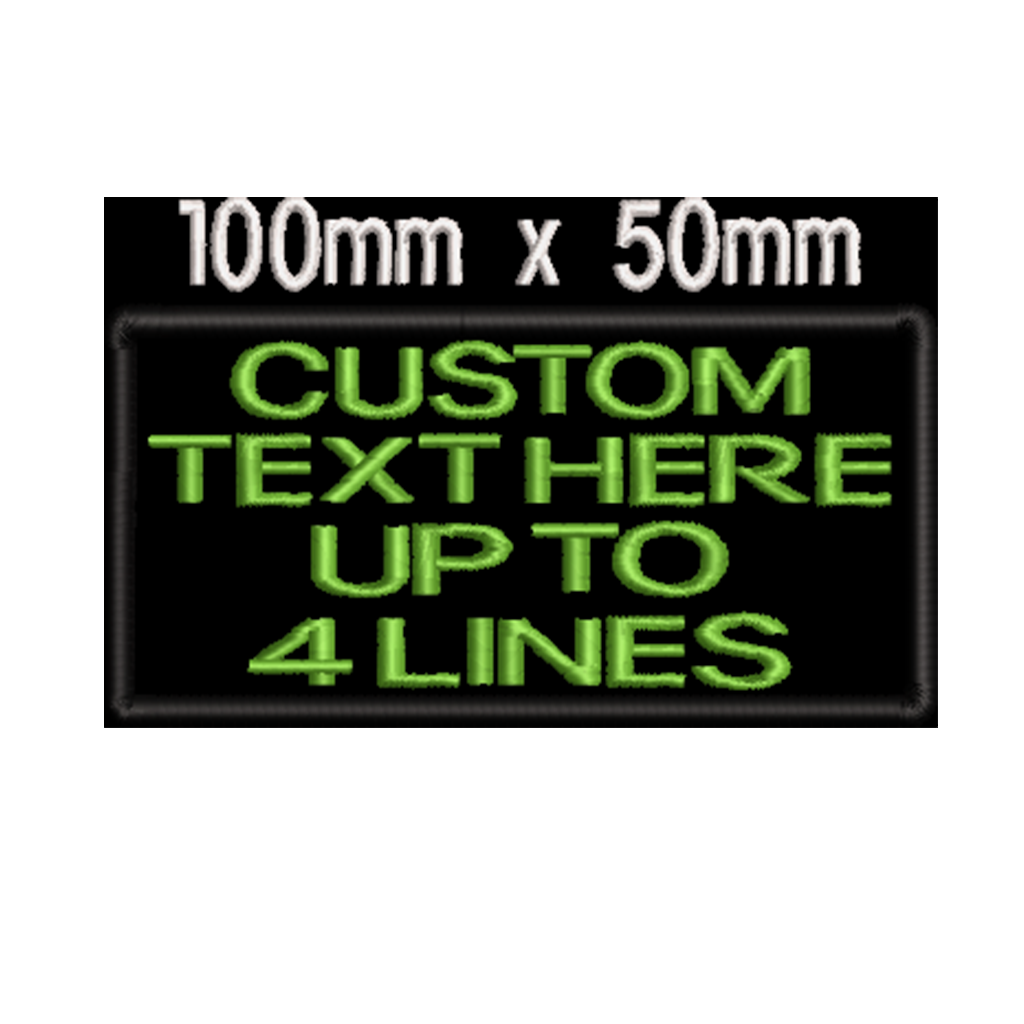 Custom embroidered patch - 150mm x 50mm