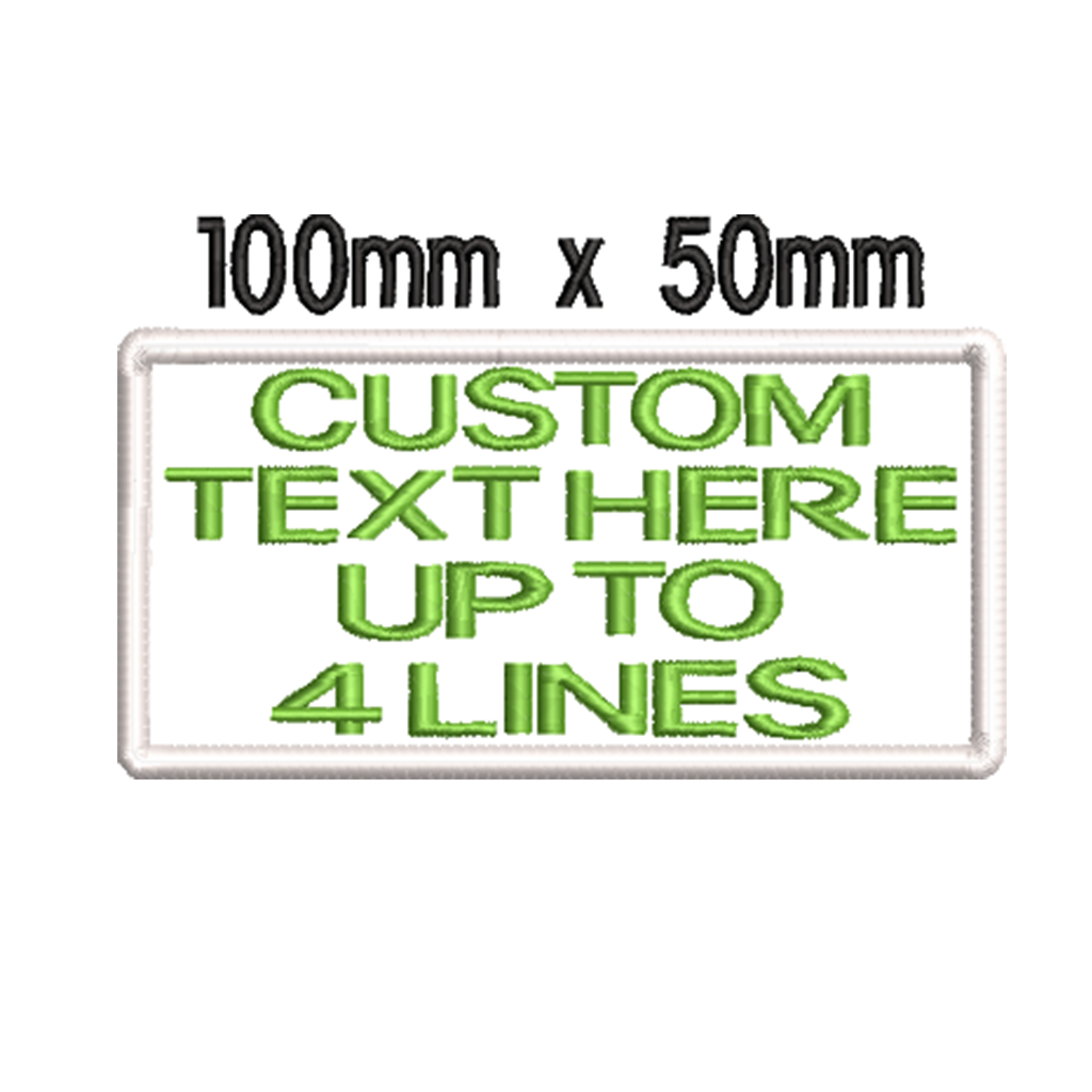 Custom embroidered patch - 150mm x 50mm