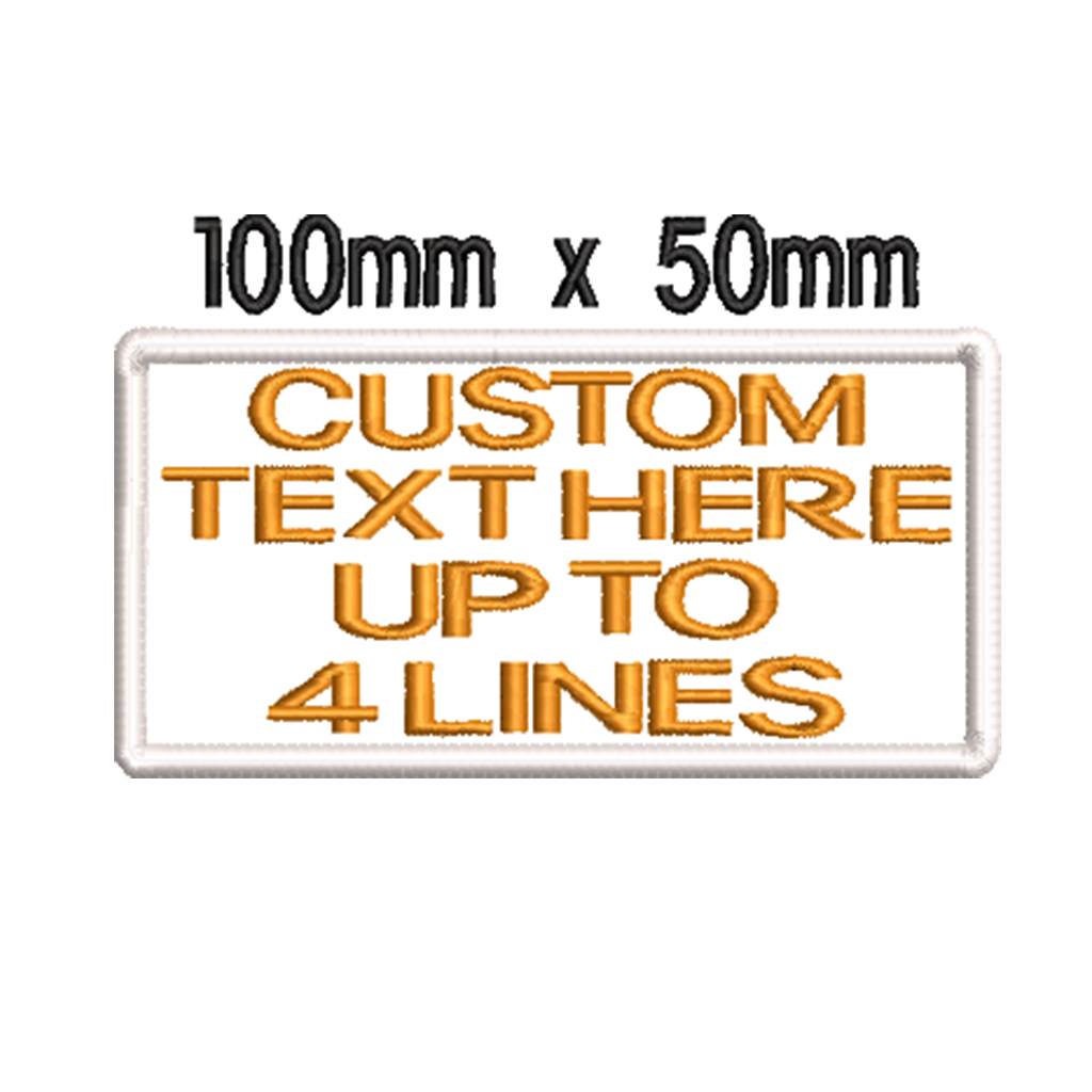 Custom embroidered patch - 150mm x 50mm