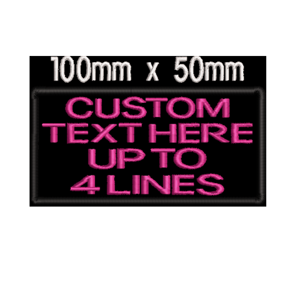 Custom embroidered patch - 150mm x 50mm
