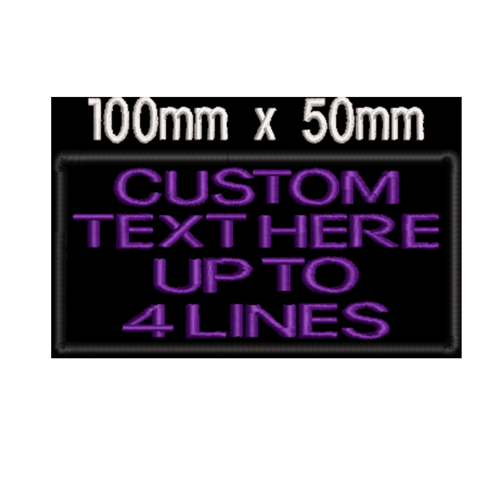 Custom embroidered patch - 150mm x 50mm