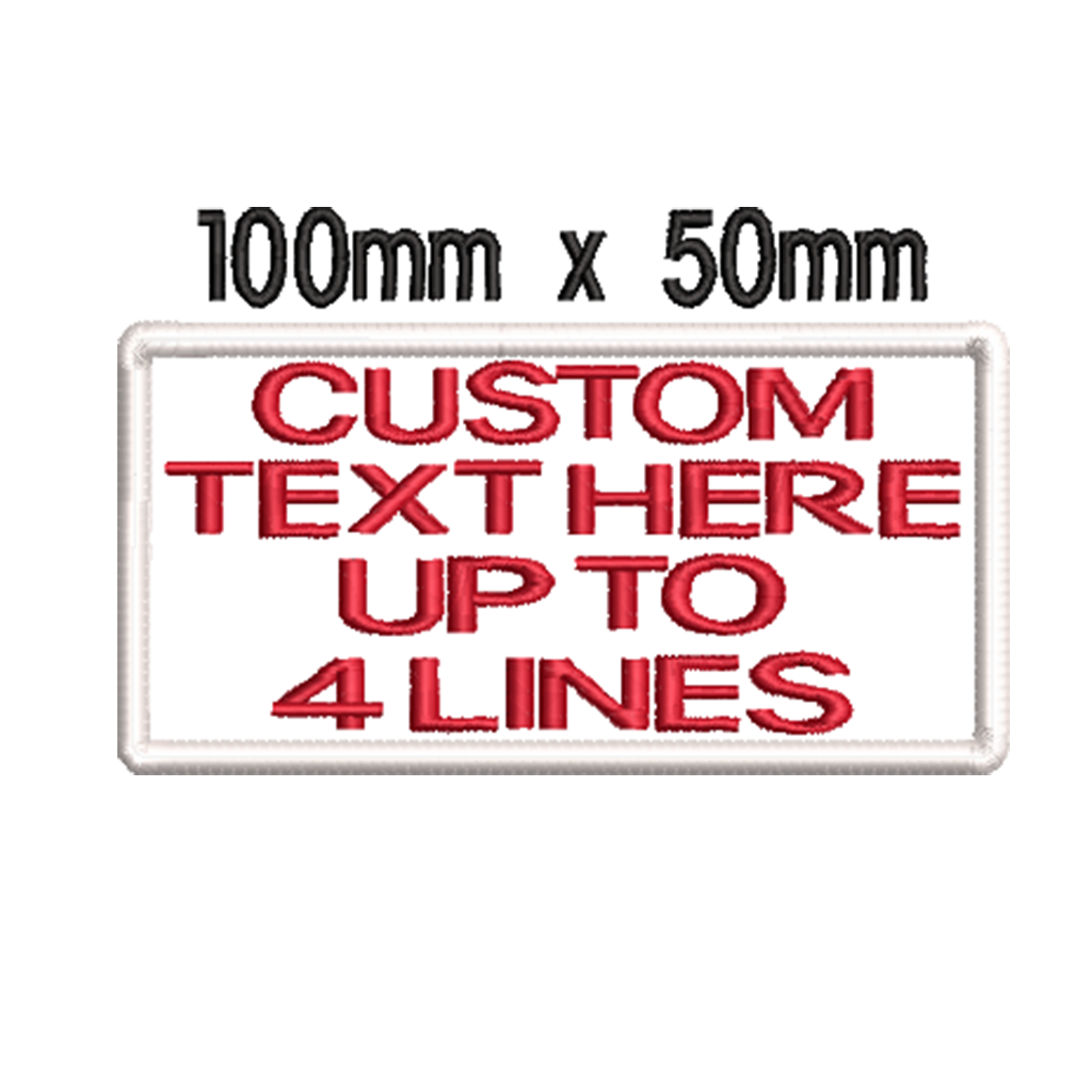 Custom embroidered patch - 150mm x 50mm