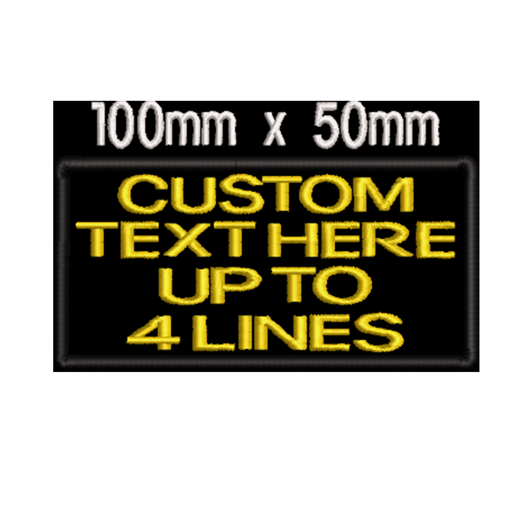 Custom embroidered patch - 150mm x 50mm