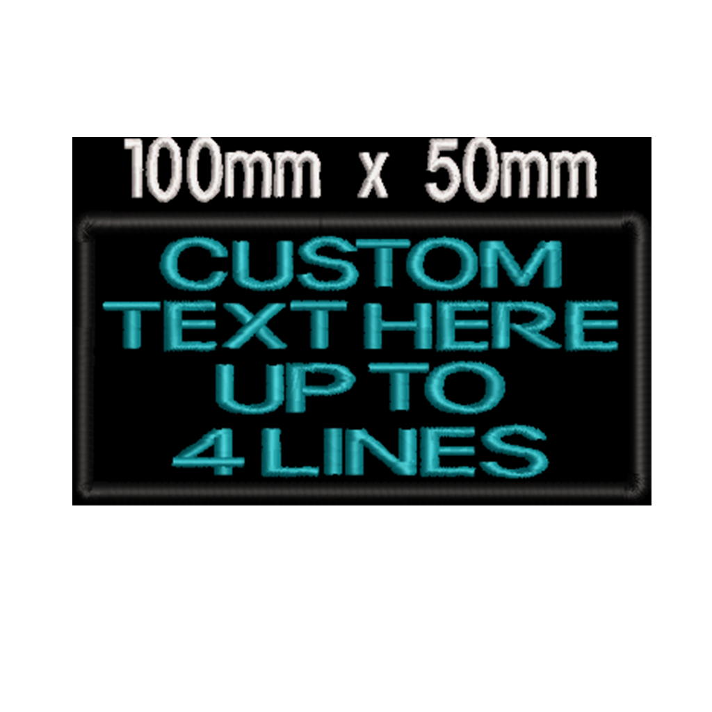 Custom embroidered patch - 150mm x 50mm