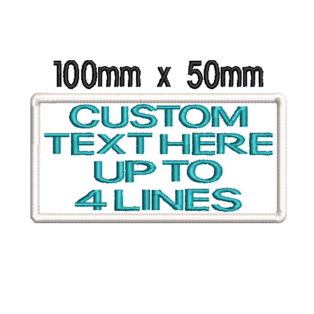 Custom embroidered patch - 150mm x 50mm