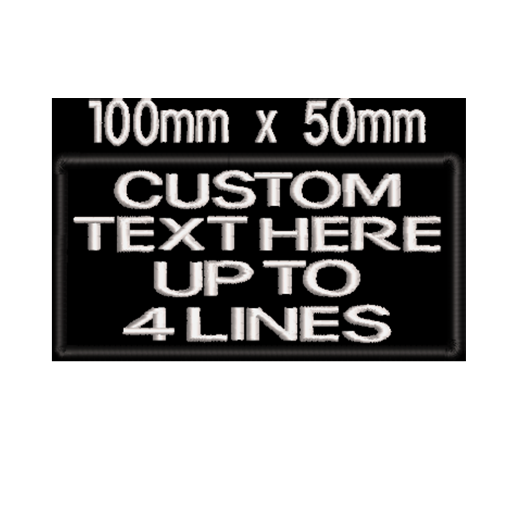 Custom embroidered patch - 150mm x 50mm