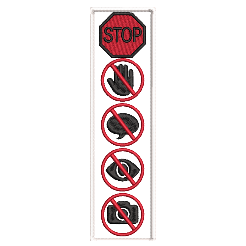 5 SYMBOL Assistance Dog patch - Size 180mm x 50mm