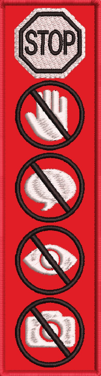 5 SYMBOL Assistance Dog patch - Size 180mm x 50mm