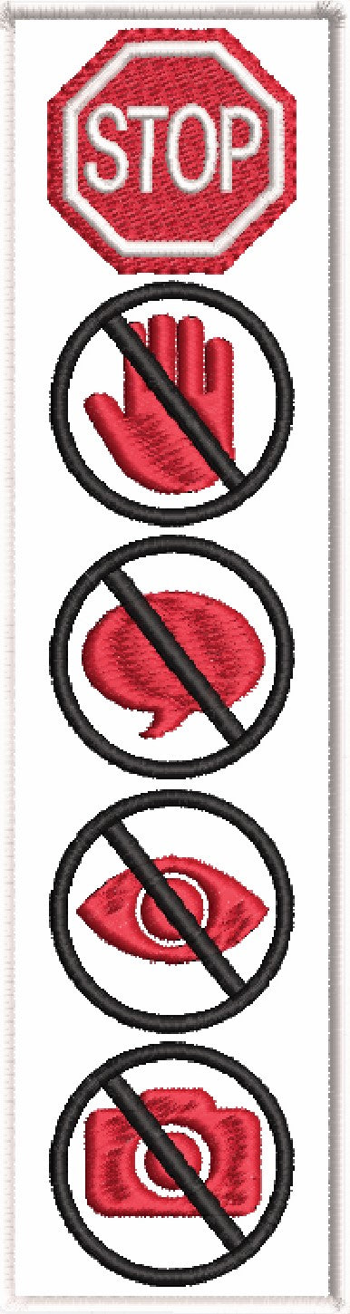 5 SYMBOL Assistance Dog patch - Size 180mm x 50mm